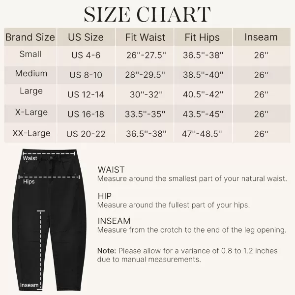 GRAPENT Barrel Jeans for Women Trendy High Waisted Wide Leg Baggy Cropped Relax Fit Stretch Denim Trouser Ankle PantsTrue Black