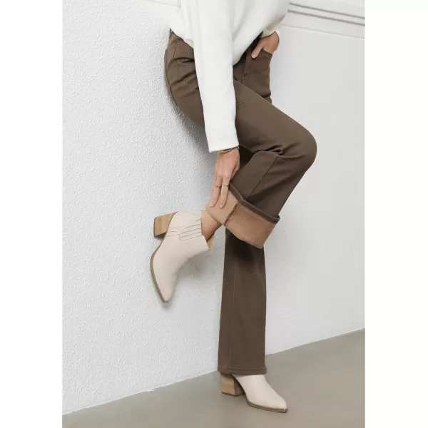 GRAPENT Bootcut Jeans for Women High Waist Stretchy Fleece Lined Pants Flare Jeans Denim Thermal Pants Winter ClothesBrown