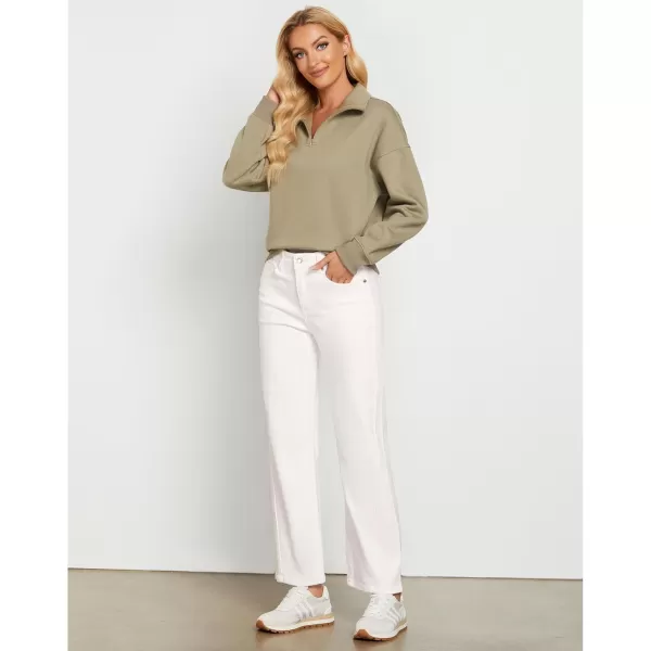 GRAPENT Straight Leg Jeans for Women High Waisted Trendy Ankle Length Forward Seams Stretchy Denim Pants Baggy JeansCream White