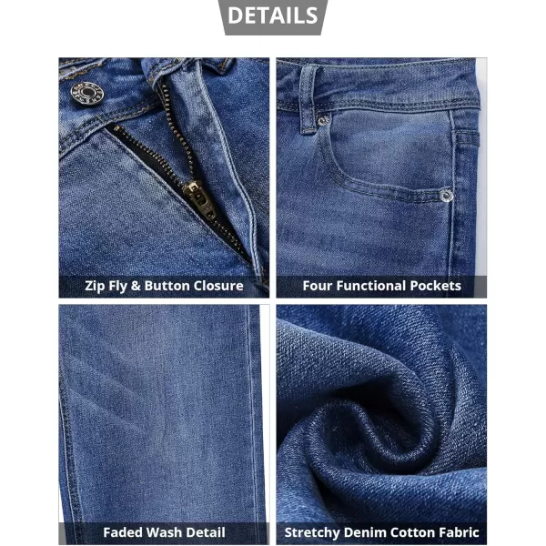 GRAPENT Womens Flare Jeans High Waisted Wide Leg Baggy Jean for Women Stretch Denim PantsLong Dark Blue
