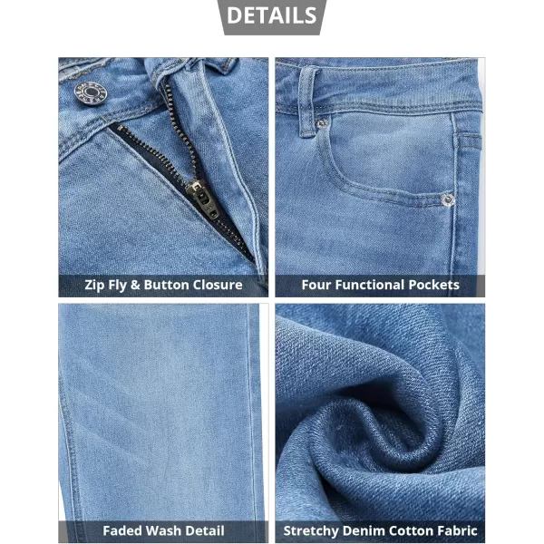 GRAPENT Womens Flare Jeans High Waisted Wide Leg Baggy Jean for Women Stretch Denim PantsLong Indigo Medium Blue