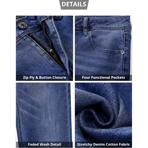GRAPENT Womens Flare Jeans High Waisted Wide Leg Baggy Jean for Women Stretch Denim PantsLong Indigo Skyblue