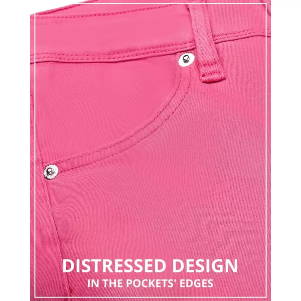 GRAPENT Womens Flare Jeans High Waisted Wide Leg Baggy Jean for Women Stretch Denim PantsMagenta Pink