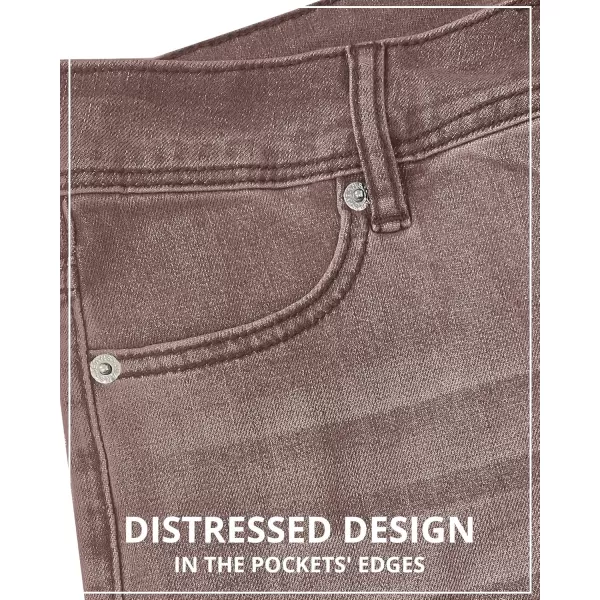 GRAPENT Womens Flare Jeans High Waisted Wide Leg Baggy Jean for Women Stretch Denim PantsPecan Brown