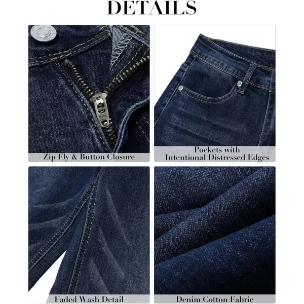 GRAPENT Womens Flare Jeans High Waisted Wide Leg Baggy Jean for Women Stretch Denim PantsPetite Indigo Skyblue