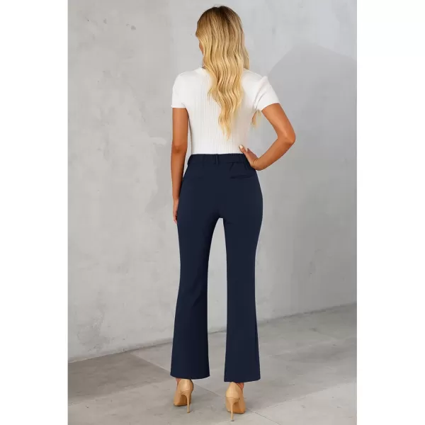 GRAPENT Bootcut Dress Pants for Women High Waisted Business Causal Elastic Waist Stretch Flare Work Trousers Dress PantsDark Blue