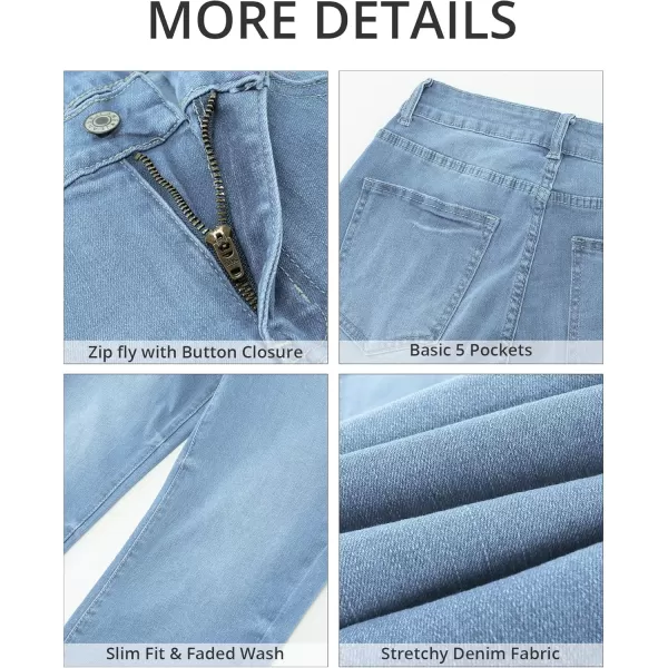 GRAPENT Capris Jeans for Women High Waisted Skinny Stretchy Denim Capri Pants Casual Cropped Jeggings TrousersOcean Aqua Blue