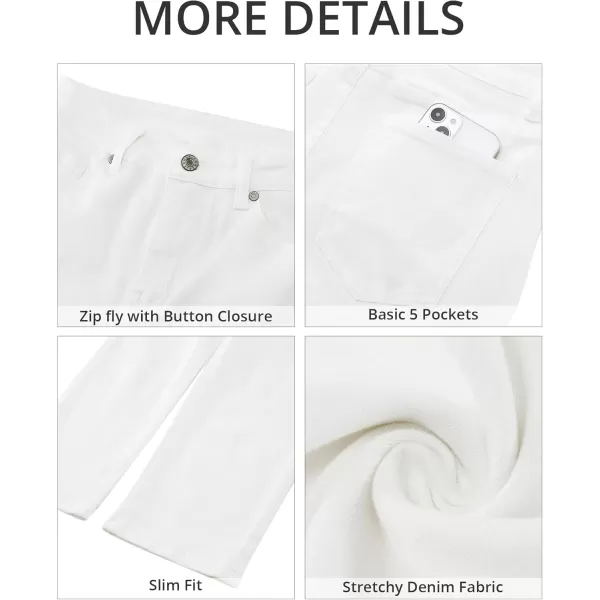 GRAPENT Capris Jeans for Women High Waisted Skinny Stretchy Denim Capri Pants Casual Cropped Jeggings TrousersOffwhite