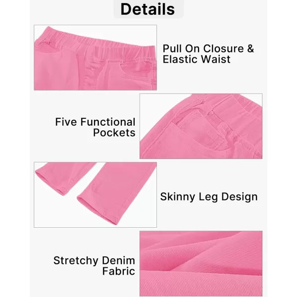imageGRAPENT Pull On Jeans for Women High Waisted Skinny Capri Pants Trendy Stretch Denim Cropped Jeans Crop Jeggings CaprisSachet Pink
