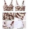 imageGRAPENT Bikini Tops for Women Cropped Tankini Tops Floral Printed Beach Padded Knot Twist Cut Out Bathing Suit Top OnlyAbstract Print