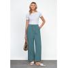 imageGRAPENT Linen Wide Leg Pants Woman High Waisted Pull On Button Drawstring Baggy Casual Summer Palazzo Pants with PocketsLake