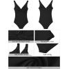 imageGRAPENT One Piece Swimsuit Women Padded Twist Knot Cut Out Adjustable Straps Bathing Suits Beach Modest Swimming SuitsBlack