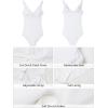 imageGRAPENT One Piece Swimsuit Women Padded Twist Knot Cut Out Adjustable Straps Bathing Suits Beach Modest Swimming SuitsWhite