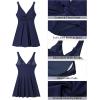 imageGRAPENT Womens Swim Dress One Piece Swimsuit with Skirt Modest Cut Out Padded Twist Bathing Suits Swimwear SwimdressNavy Blue