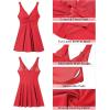 imageGRAPENT Womens Swim Dress One Piece Swimsuit with Skirt Modest Cut Out Padded Twist Bathing Suits Swimwear SwimdressRed