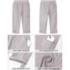 imageGRAPENT Capri Cargo Pants for Women High Waisted Pull On Elastic Waist Stretch Twill Fold Hem Capris Pants with PocketsLight Gray