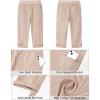imageGRAPENT Capri Cargo Pants for Women High Waisted Pull On Elastic Waist Stretch Twill Fold Hem Capris Pants with PocketsPioneer Beige