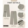 imageGRAPENT Cropped Pants for Women Trendy Business Casual High Waisted Pull On Wide Leg Stretchy Dress Pants with PocketsGrey Green