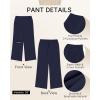 imageGRAPENT Cropped Pants for Women Trendy Business Casual High Waisted Pull On Wide Leg Stretchy Dress Pants with PocketsNavy