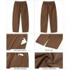 imageGRAPENT Wide Leg Pants Woman High Waisted Trendy Cropped Barrel Pull On Baggy Elastic Waist Loose Fit Pants with PocketsBrown