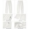 imageGRAPENT Wide Leg Pants Woman High Waisted Trendy Cropped Barrel Pull On Baggy Elastic Waist Loose Fit Pants with PocketsCream White
