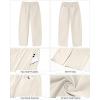 imageGRAPENT Wide Leg Pants Woman High Waisted Trendy Cropped Barrel Pull On Baggy Elastic Waist Loose Fit Pants with PocketsOatmeal