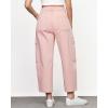 imageGRAPENT Barrel Jeans for Women Trendy High Waisted Cropped Cargo Pocket Baggy Stretch Denim Pants Wide Leg Tapered JeansCandy Pink