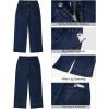 imageGRAPENT Capri Jeans for Women High Waisted Wide Leg Trendy Strechy Loose Straight Cropped Denim Jeans Pants with PocketsDark Blue