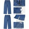 imageGRAPENT Capri Jeans for Women High Waisted Wide Leg Trendy Strechy Loose Straight Cropped Denim Jeans Pants with PocketsMedium Blue