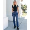 imageGRAPENT Straight Leg Jeans for Women High Waisted Trendy Slim Classic Stretchy Denim Work Trouser Jeans with PocketsClassic Blue