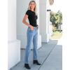 imageGRAPENT Straight Leg Jeans for Women High Waisted Trendy Slim Classic Stretchy Denim Work Trouser Jeans with PocketsCool Blue