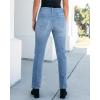 imageGRAPENT Straight Leg Jeans for Women High Waisted Trendy Slim Classic Stretchy Denim Work Trouser Jeans with PocketsCool Blue
