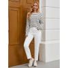 imageGRAPENT Straight Leg Jeans for Women High Waisted Trendy Slim Classic Stretchy Denim Work Trouser Jeans with PocketsCream White