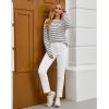 imageGRAPENT Straight Leg Jeans for Women High Waisted Trendy Slim Classic Stretchy Denim Work Trouser Jeans with PocketsCream White