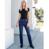 imageGRAPENT Straight Leg Jeans for Women High Waisted Trendy Slim Classic Stretchy Denim Work Trouser Jeans with PocketsDarkness Blue
