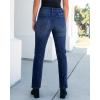 imageGRAPENT Straight Leg Jeans for Women High Waisted Trendy Slim Classic Stretchy Denim Work Trouser Jeans with PocketsDarkness Blue