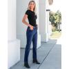 imageGRAPENT Straight Leg Jeans for Women High Waisted Trendy Slim Classic Stretchy Denim Work Trouser Jeans with PocketsDarkness Blue
