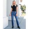 imageGRAPENT Straight Leg Jeans for Women High Waisted Trendy Slim Classic Stretchy Denim Work Trouser Jeans with PocketsMedium Blue