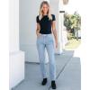 imageGRAPENT Straight Leg Jeans for Women High Waisted Trendy Slim Classic Stretchy Denim Work Trouser Jeans with PocketsRoadknight Blue