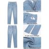 imageGRAPENT Straight Leg Jeans for Women High Waisted Trendy Slim Classic Stretchy Denim Work Trouser Jeans with PocketsRoadknight Blue