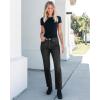 imageGRAPENT Straight Leg Jeans for Women High Waisted Trendy Slim Classic Stretchy Denim Work Trouser Jeans with PocketsWashed Black