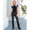 imageGRAPENT Straight Leg Jeans for Women High Waisted Trendy Slim Classic Stretchy Denim Work Trouser Jeans with PocketsWashed Black