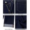 imageGRAPENT Wide Leg Jeans for Women High Waisted Stretchy Denim Crop Pants Fold Hem Cropped Baggy Jeans with PocketsRaw Dark Blue