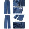 imageGRAPENT Wide Leg Jeans for Women Trendy High Waisted Loose Straight Leg Stretchy Retro Denim Pants with Pouch PocketsClassic Blue