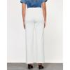 imageGRAPENT Wide Leg Jeans for Women Trendy High Waisted Loose Straight Leg Stretchy Retro Denim Pants with Pouch PocketsCream White