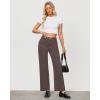 imageGRAPENT Wide Leg Jeans for Women Trendy High Waisted Loose Straight Leg Stretchy Retro Denim Pants with Pouch PocketsPecan Brown