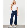 imageGRAPENT Wide Leg Jeans for Women Trendy High Waisted Straight Leg Cropped Stretchy Denim Pants with Retro Patch PocketsNightfall Blue