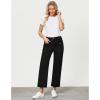 imageGRAPENT Wide Leg Jeans for Women Trendy High Waisted Straight Leg Cropped Stretchy Denim Pants with Retro Patch PocketsWashed Black