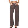 imageGRAPENT Wide Leg Jeans for Women Trendy High Waisted Loose Straight Leg Stretchy Retro Denim Pants with Pouch PocketsPecan Brown