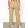 imageGRAPENT Straight Leg Jeans for Women High Waisted Stretchy Frayed Raw Hem Loose Denim Pants Casual Baggy Jean TrousersBritish Khaki